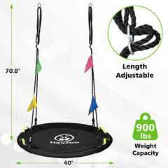 HeyZoo Tree Swing stainless steel carabiners offer reliable attachment options for playtime.
