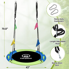 HeyZoo two-tone green and blue finish brightens your backyard