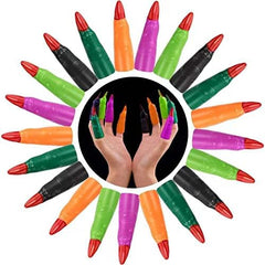 HFATMOS witch fingers multicolor—with realistic tips for festive cosplay.