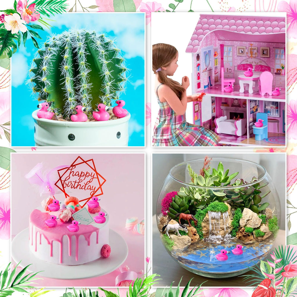 HFAYDZSW flamingo figurines with diverse styles spark creative mini setups.