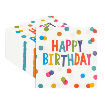 HFBOBP happy birthday napkins pattern for stylish table decor and easy cleanup