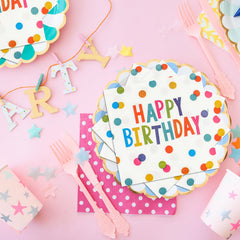 HFBOBP colourful dots design enhances table setting with playful charm and color