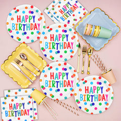 HFBOBP bright polka-dot design enhances birthday celebration ambiance.