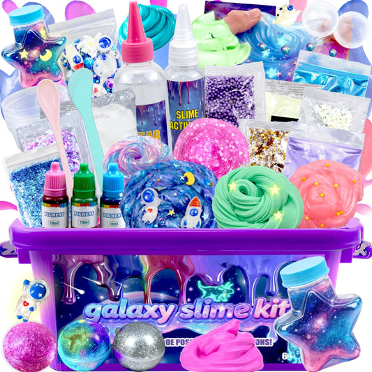 HFCHUPIN Mini Galaxy Slime Kit Clear slime: versatile sensory play for focus
