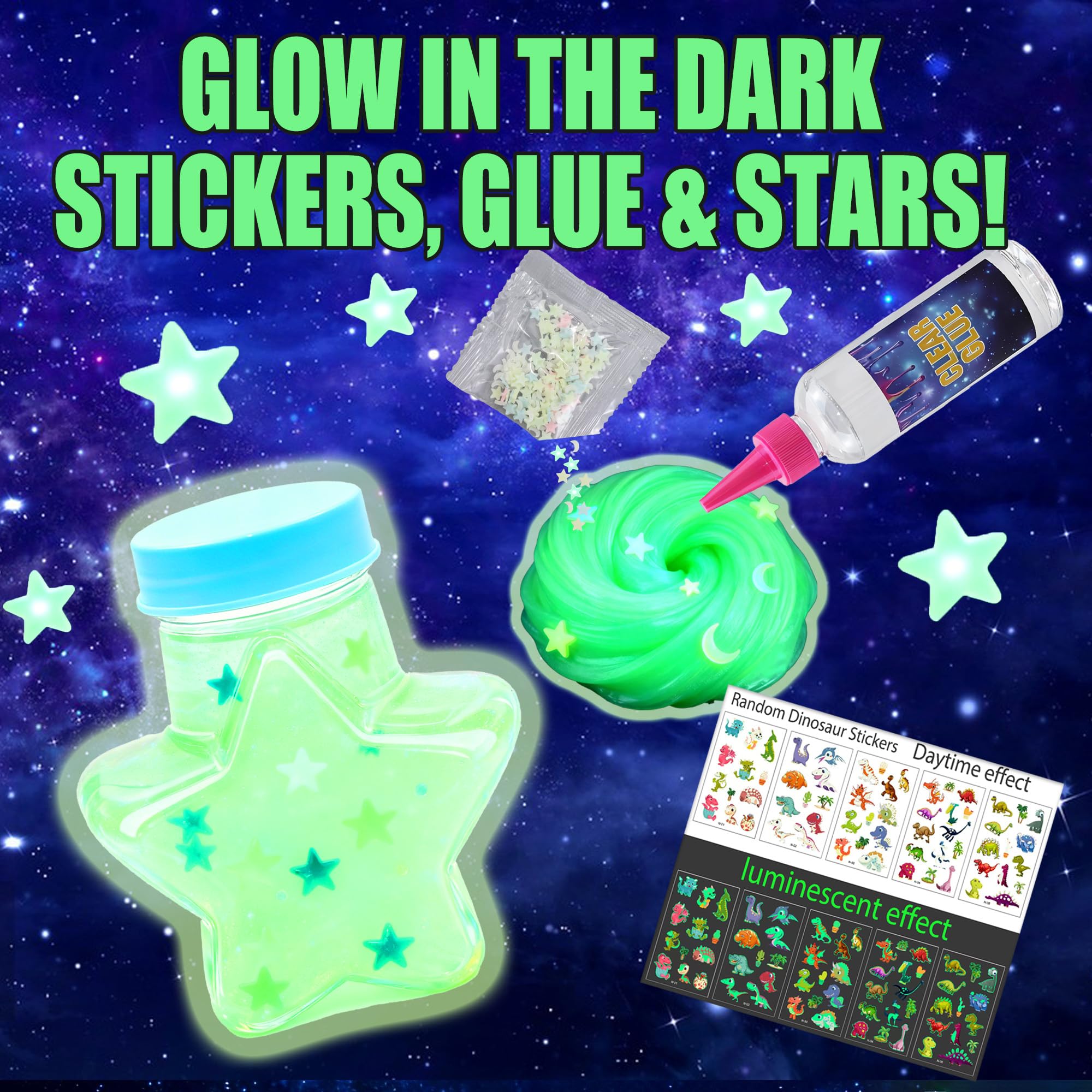 HFCHUPIN Mini Galaxy Slime Kit DIY slime: customizable colors and patterns
