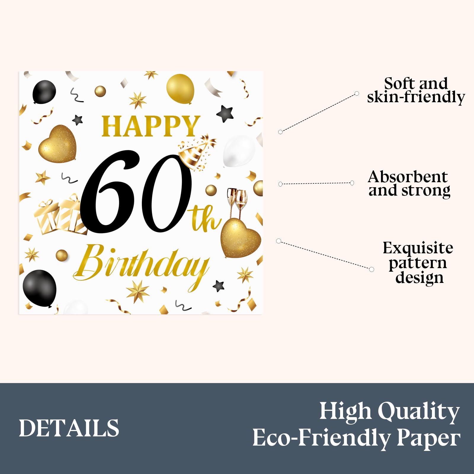HFBOBP Happy 60th Birthday typography design for milestone celebrations.