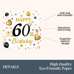 HFBOBP Happy 60th Birthday typography design for milestone celebrations.