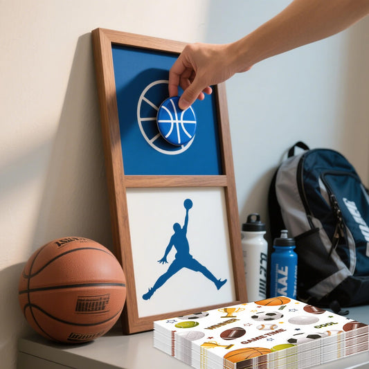 HFBOBP All Star Napkins with basketball motif for game night gatherings