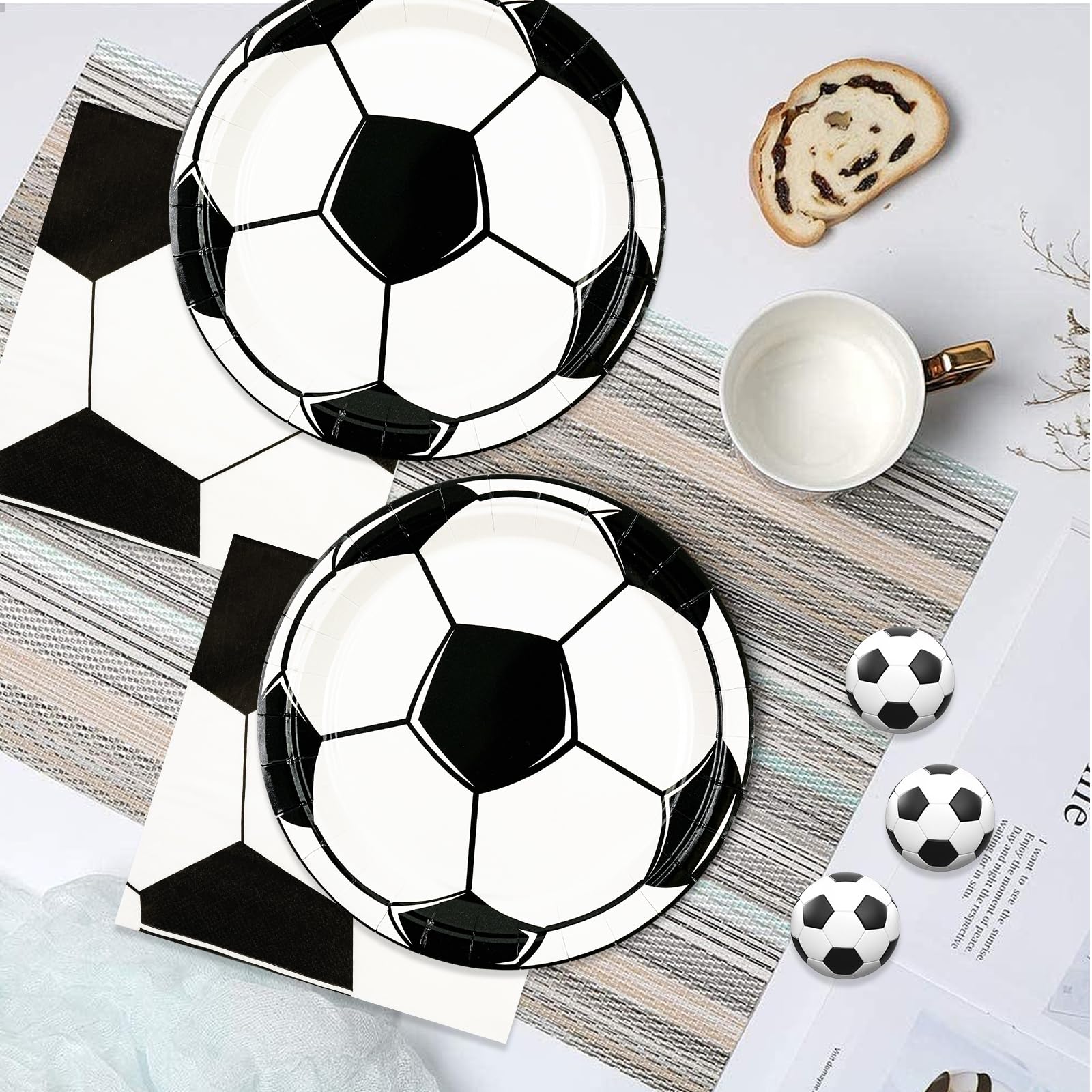 HFBOBP soccer napkins 6.5 inch absorbent for quick cleanup.
