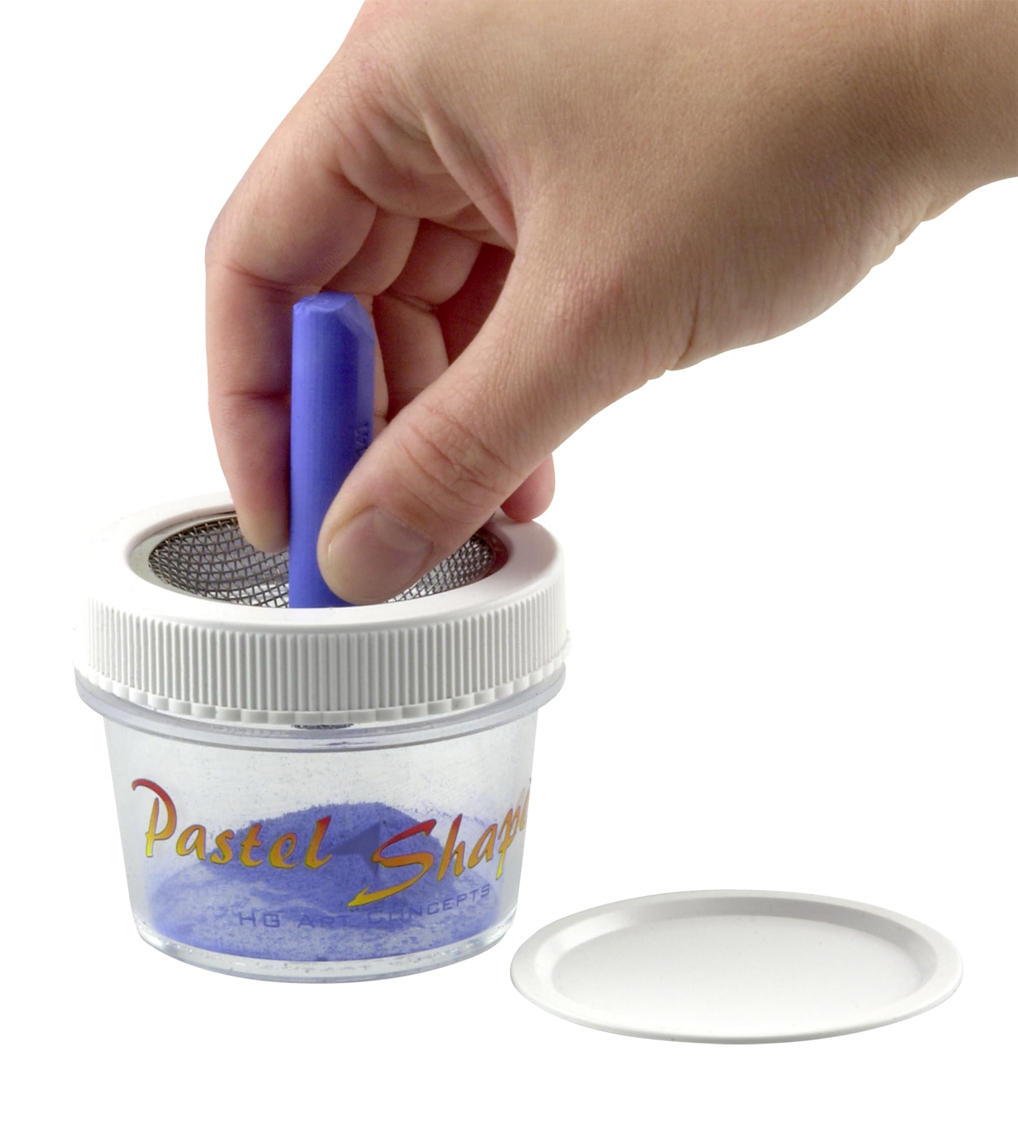 HG Art Concepts funnel-shaped screen for precise pastel powder control.
