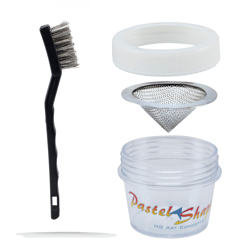HG Art Concepts pastel shaper jar body for shaping and collecting powder.