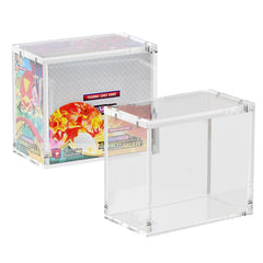 HgiVroskelia booster box acrylic case showing perfect fit for PKMN boosters.