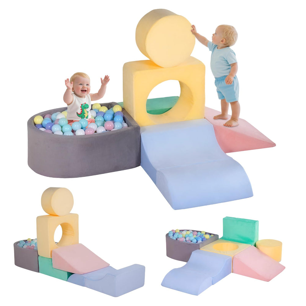 HHH HIKECUCAN foam climb blocks 6-piece set for safe, cushioned toddler play and exploration