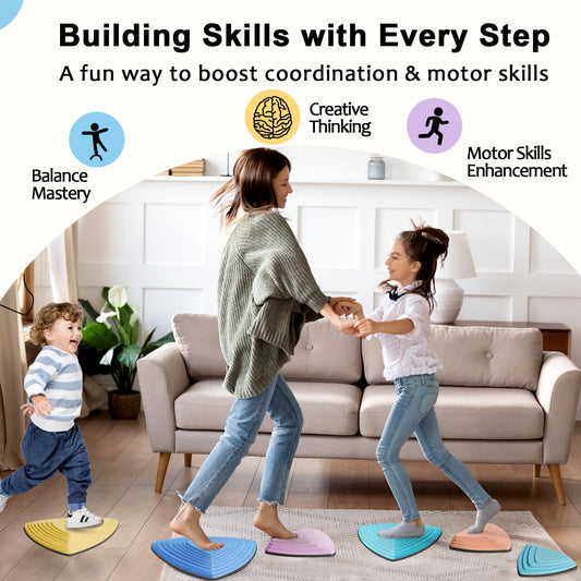 HHH HIKECUCAN non-slip rubber base rocks: stable surface for indoor and outdoor balance drills.