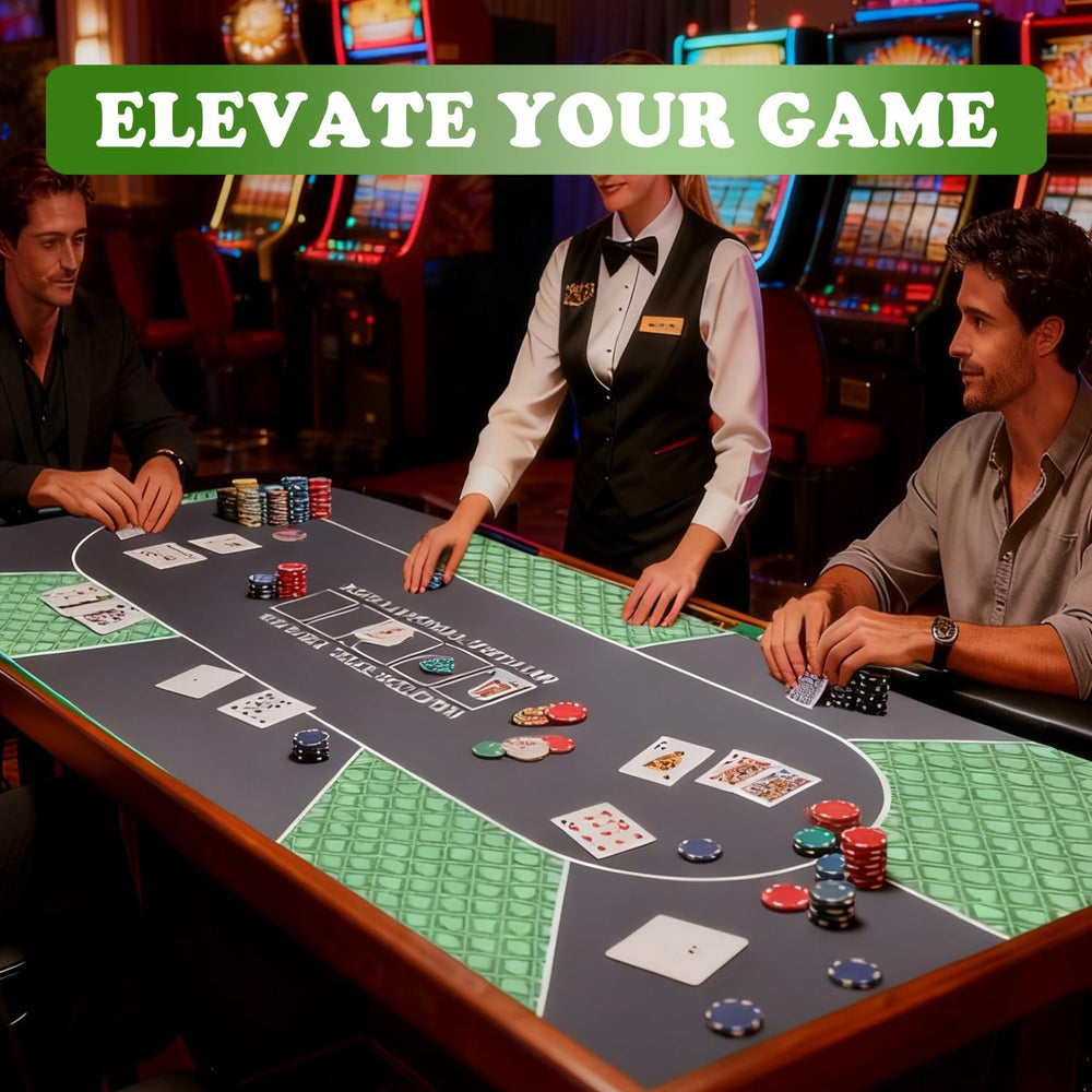 HHH HIKECUCAN poker mat uses a 3mm rubber layer for durable protection.