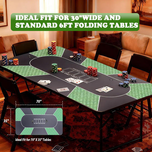 HHH HIKECUCAN poker mat protects table surface and resists spills.