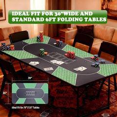 HHH HIKECUCAN poker mat protects table surface and resists spills.