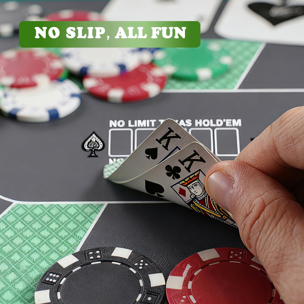 HHH HIKECUCAN poker mat offers universal compatibility with dining, folding, and desk tables.