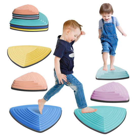 HHH HIKECUCAN stepping rocks set: colorful stones to boost balance and coordination during play.