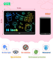 HHN LCD Writing Tablet erase and lock button enables quick clearing while protecting sketches.