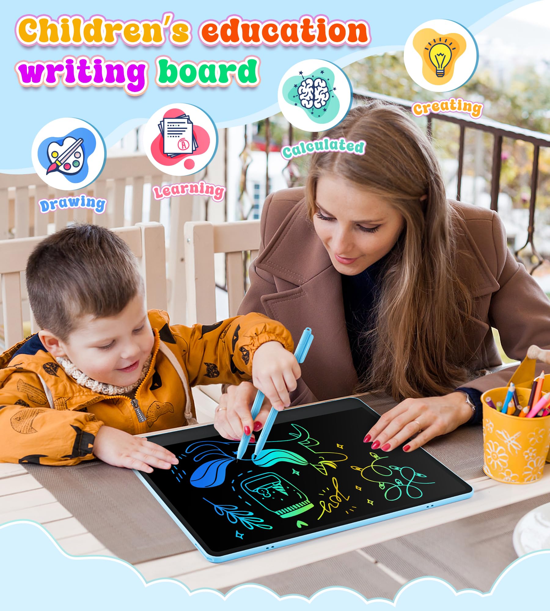 HHN LCD Writing Tablet eye-friendly color writing without glare.
