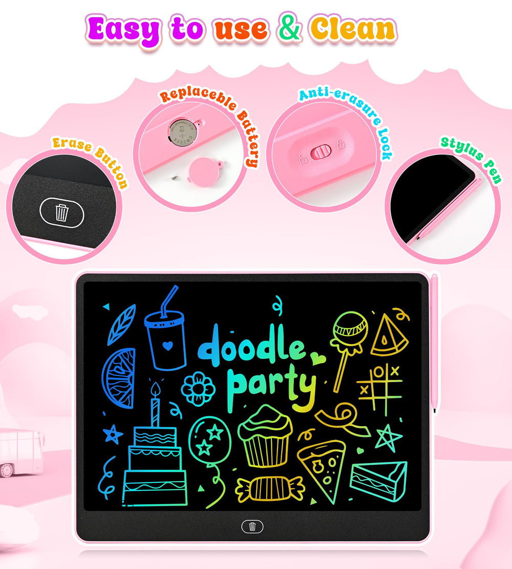 HHN LCD Writing Tablet eye protection screen reduces glare for longer drawing sessions.