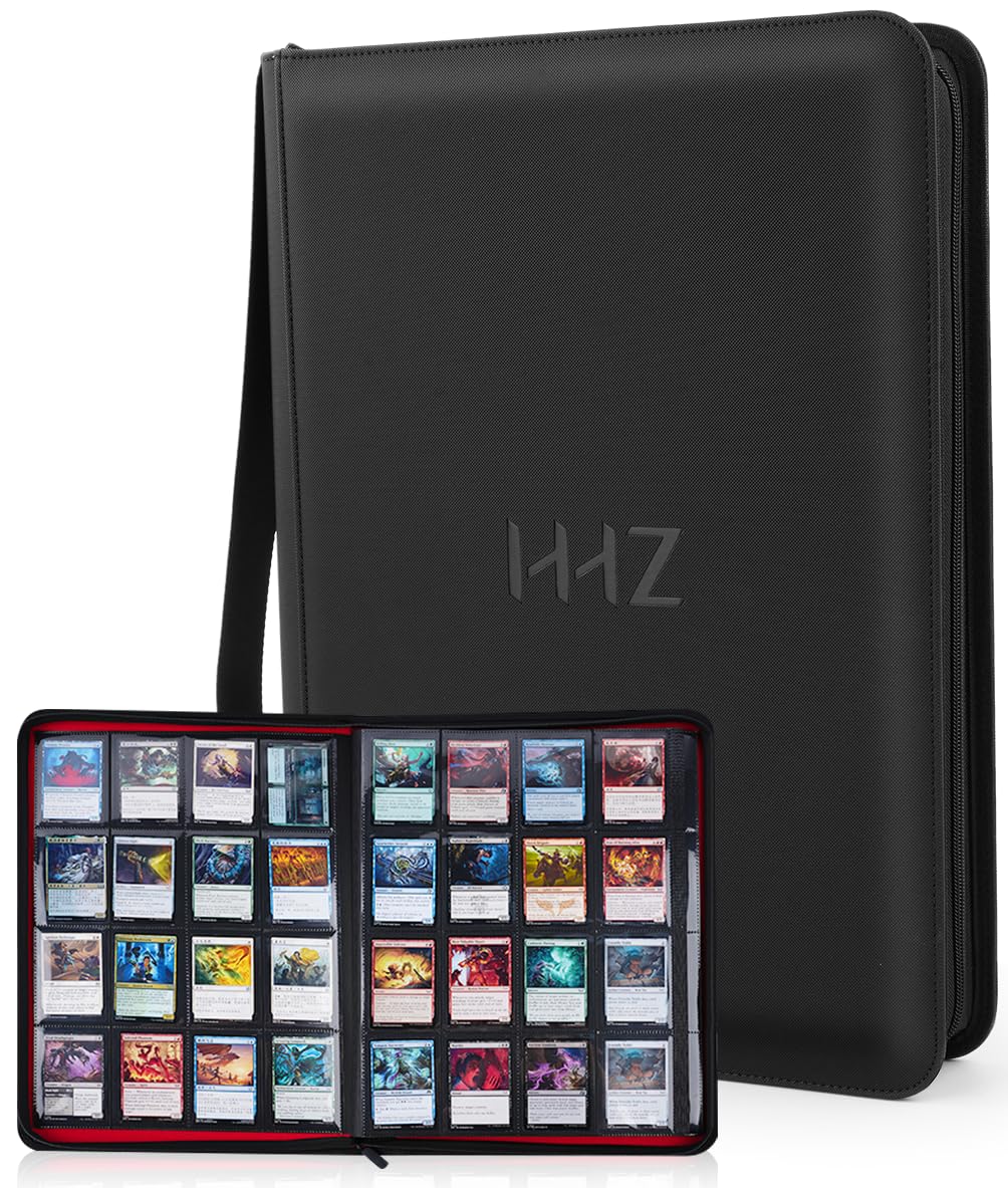 HHZ 16-Pocket Card Binder front cover in PU leather protecting cards and showcasing organization