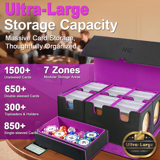 HHZ Commander Deck Box closed lid demonstrates secure magnetic closure during transport.