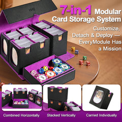 HHZ Commander Deck Box magnetic closure keeps cards secure during travel.