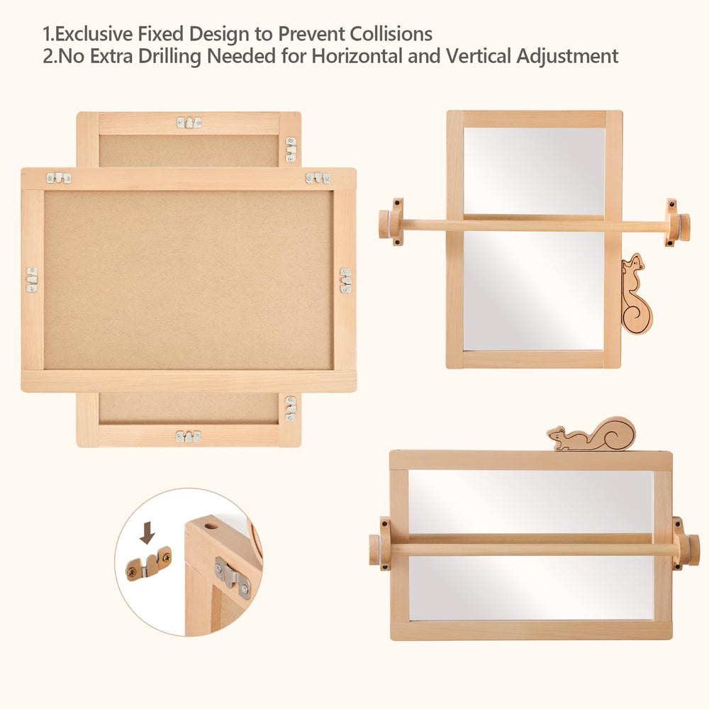 HI BABY MONMENT detachable wooden frame highlights easy relocation and storage.