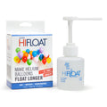 HI-FLOAT bottle close-up showing coating for longer-lasting helium balloons.