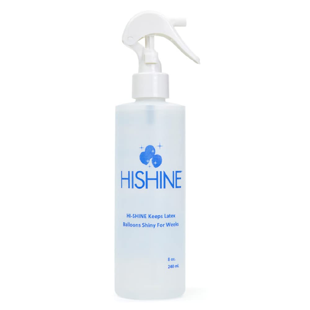 HI-FLOAT Hi-Shine Spray coats balloon exteriors to prevent dulling and oxidation.