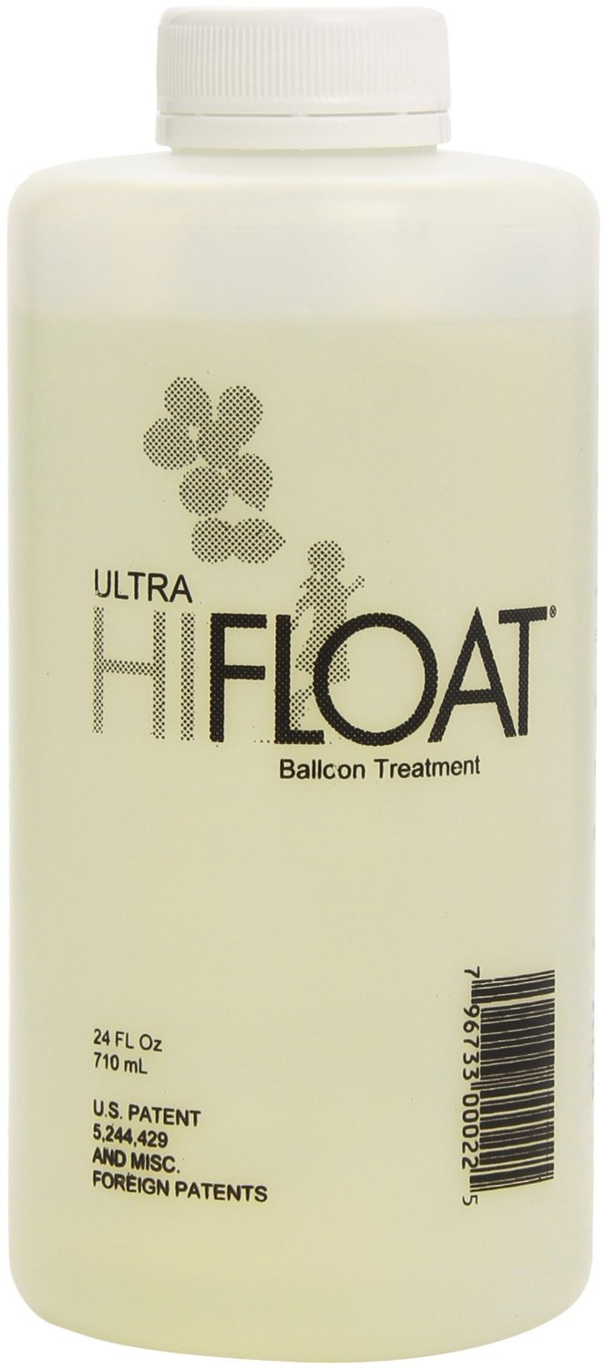 HI-FLOAT Ultra Hi-Float 24oz bottle enables long-lasting latex balloon lift.