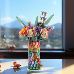 HI-REEKE vase building set side view highlighting modular structure for versatile arrangements