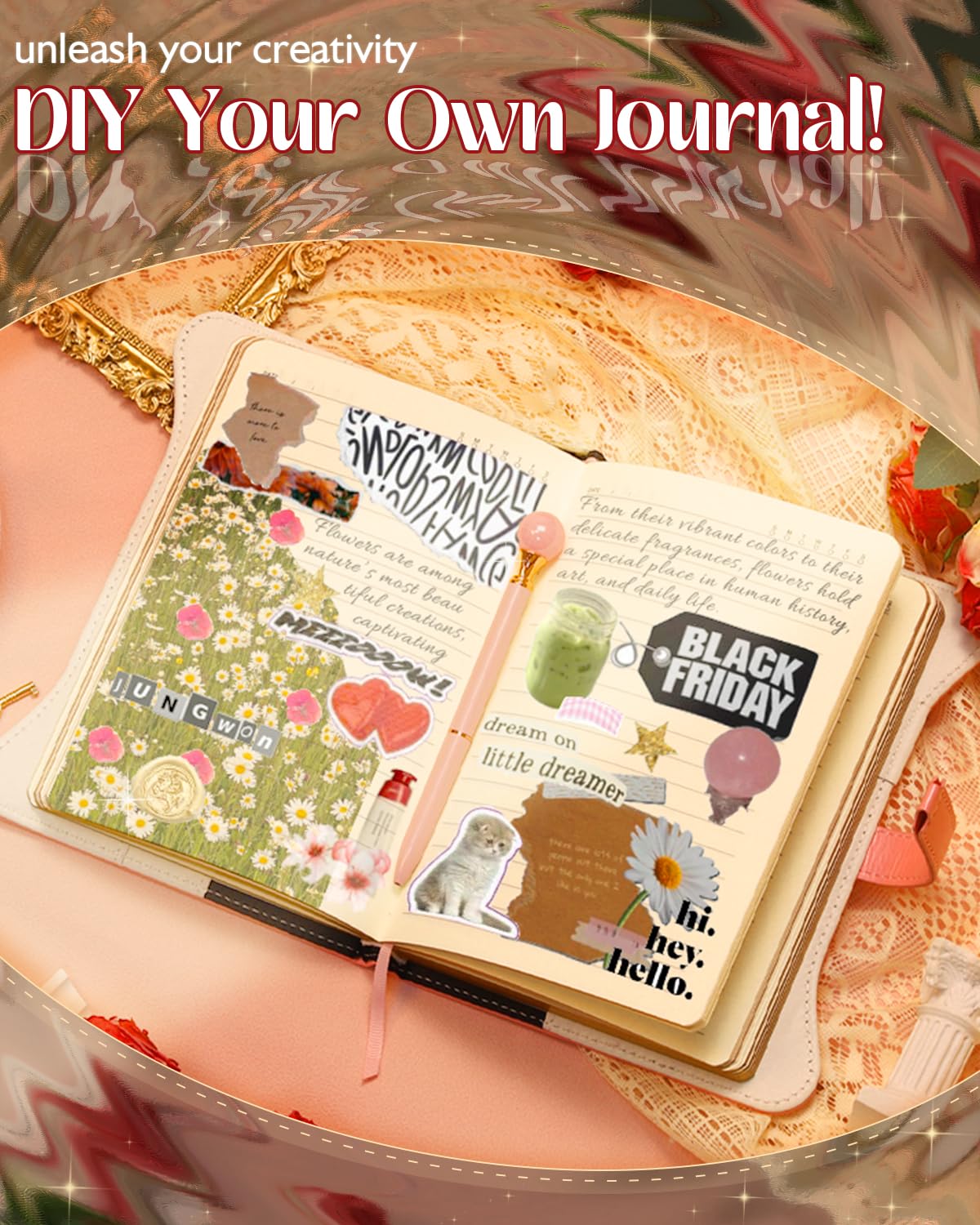 hi!SCI Diary pages with gilded edges ready for a year of memories