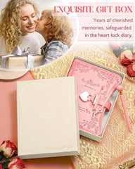 hi!SCI Diary with golden heart lock securing secret writings