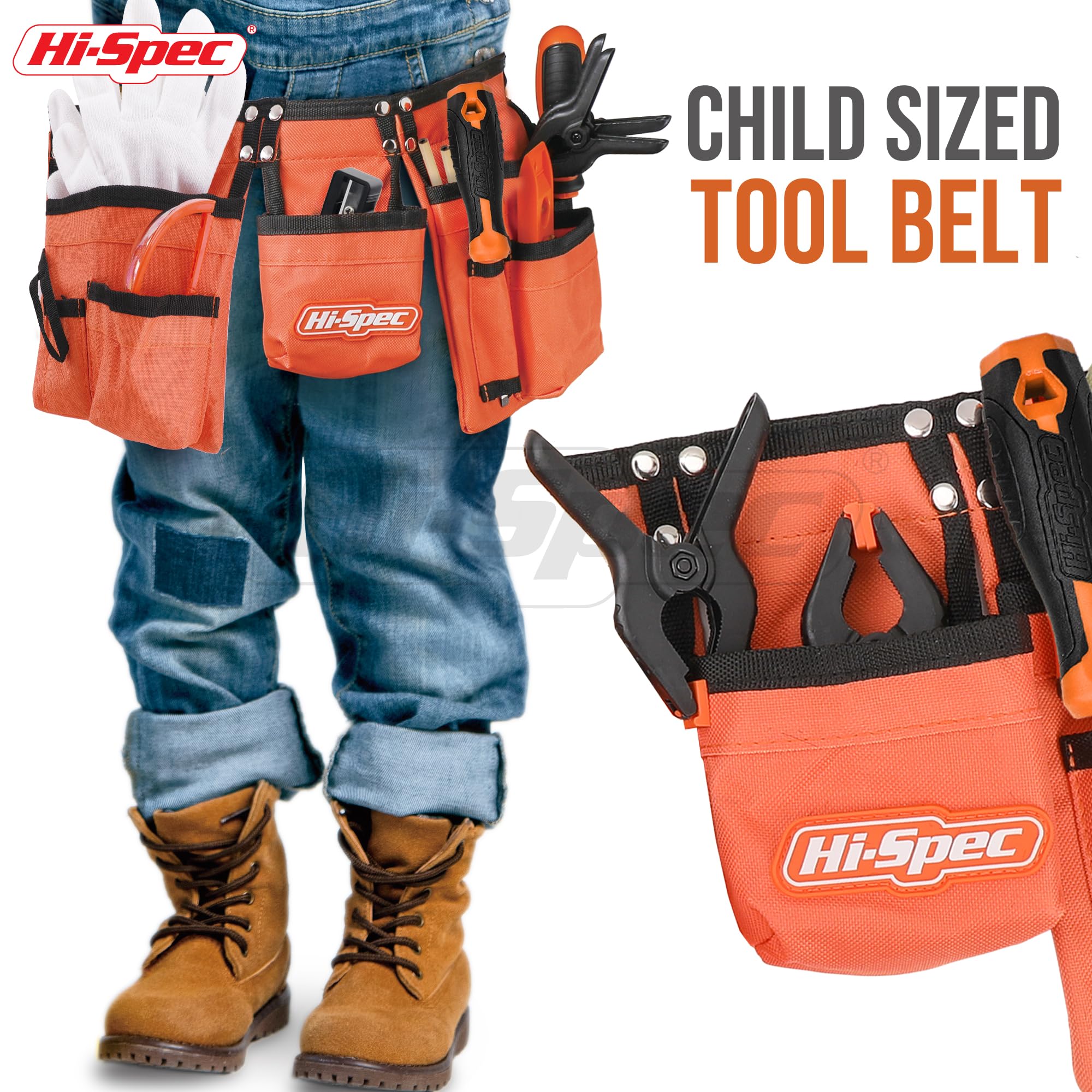 Hi-Spec orange kids tool kit tape measure enabling quick, accurate sizing