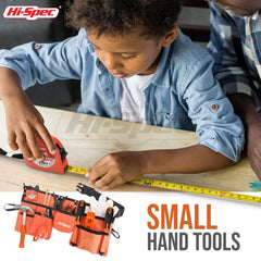 Hi-Spec orange kids tool kit durable belt keeps tools handy
