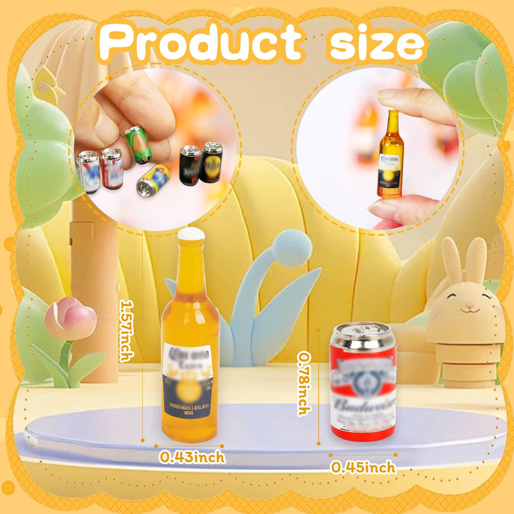 Hiawbon miniature beer cans for 1:12 scale, ideal for pub shelves