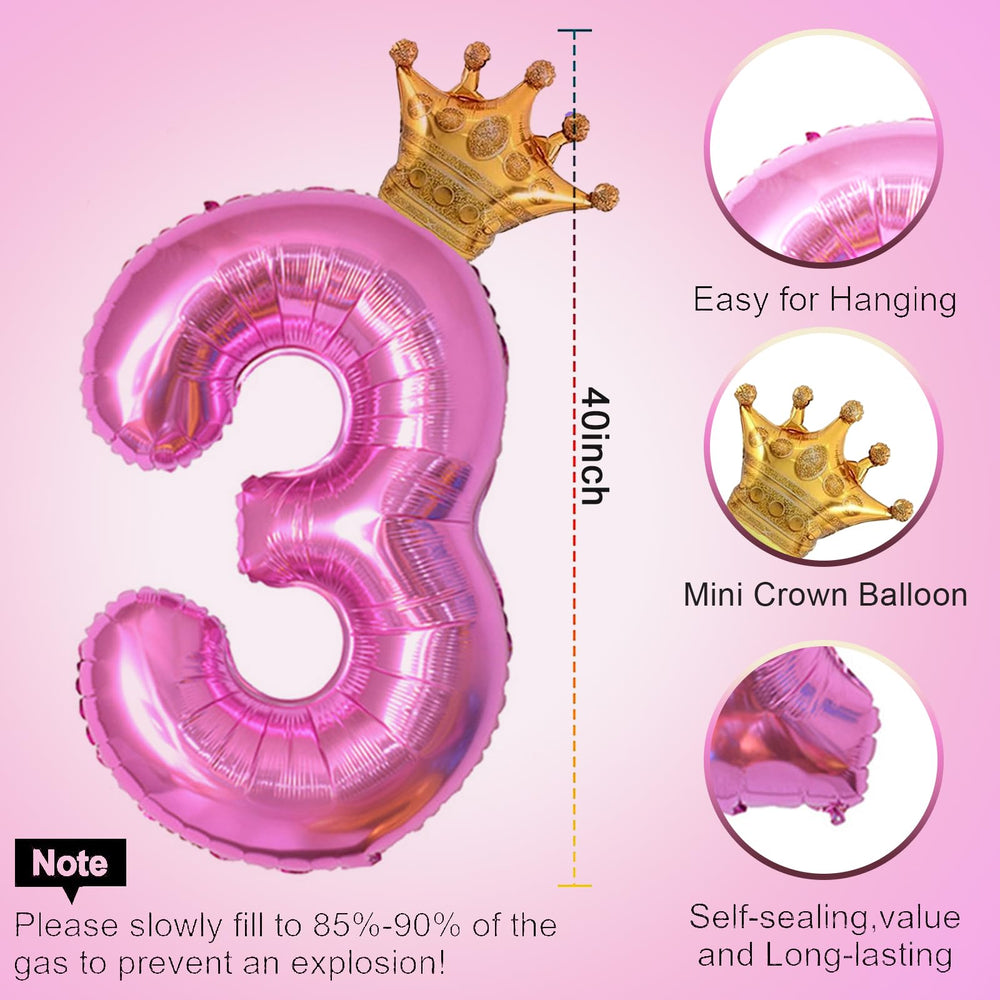 HIBILDER mini crown balloon adds playful focal point for photos.