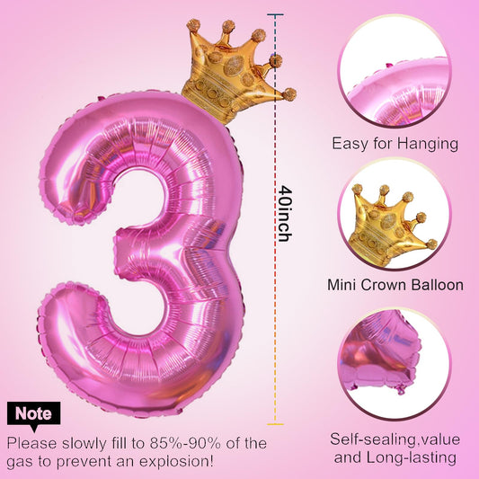 HIBILDER mini crown balloon adds playful focal point for photos.