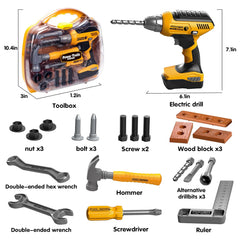 Hibility Kids Tool Set compact storage keeps pieces organized after playtime.