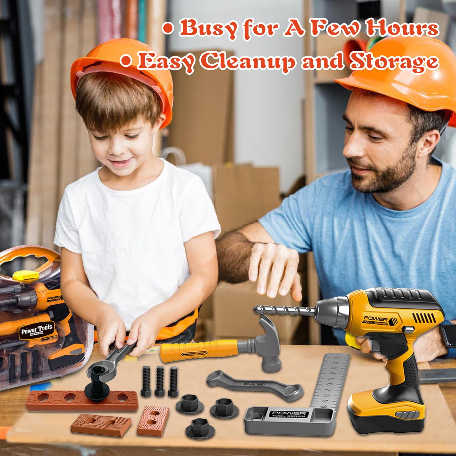 Hibility Kids Tool Set uses durable, safe materials with rounded edges for toddlers.