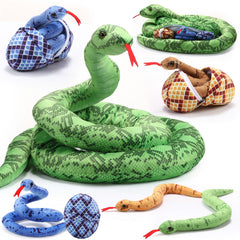 Hiboom 118-inch giant mother snake plush, soft and huggable for play and decor.