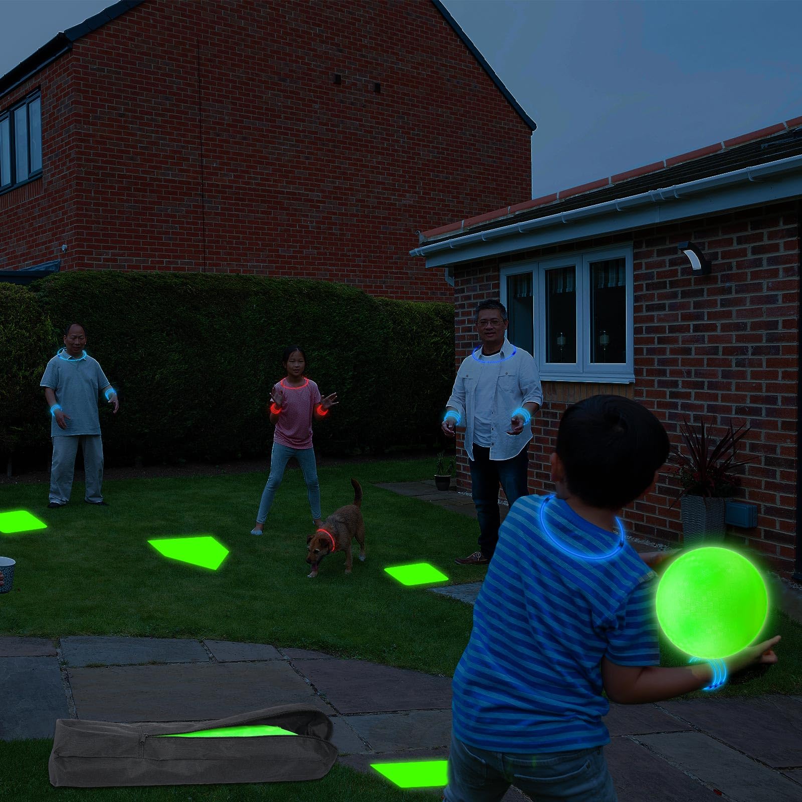 Hiboom backyard setup ready for sports at dusk and dawn
