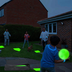 Hiboom backyard setup ready for sports at dusk and dawn