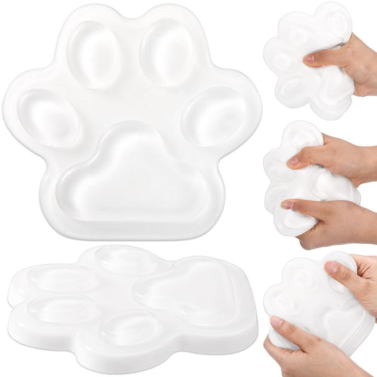 Hiboom cat paw stress relief toy close-up on soft silicone texture.