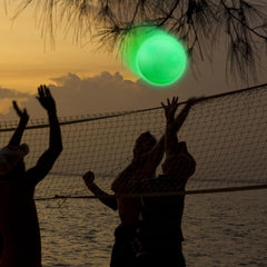 Hiboom glow ball kit includes a pump for quick inflation.