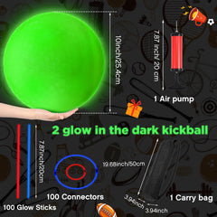 Hiboom glow-base set of five rubber bases for quick setup