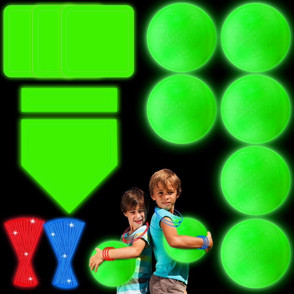 Hiboom glow kickball 10in shines at night for outdoor play